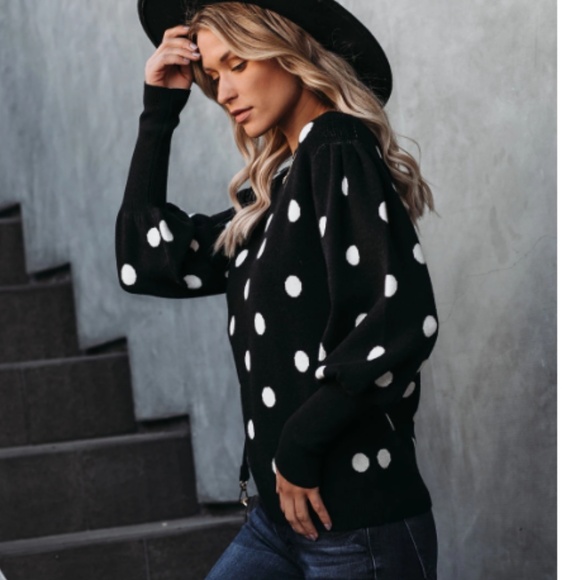 DENOSHA Polka Dot Sweater - Picture 7 of 8